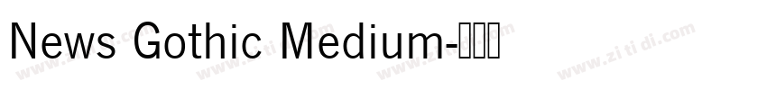 News Gothic Medium字体转换